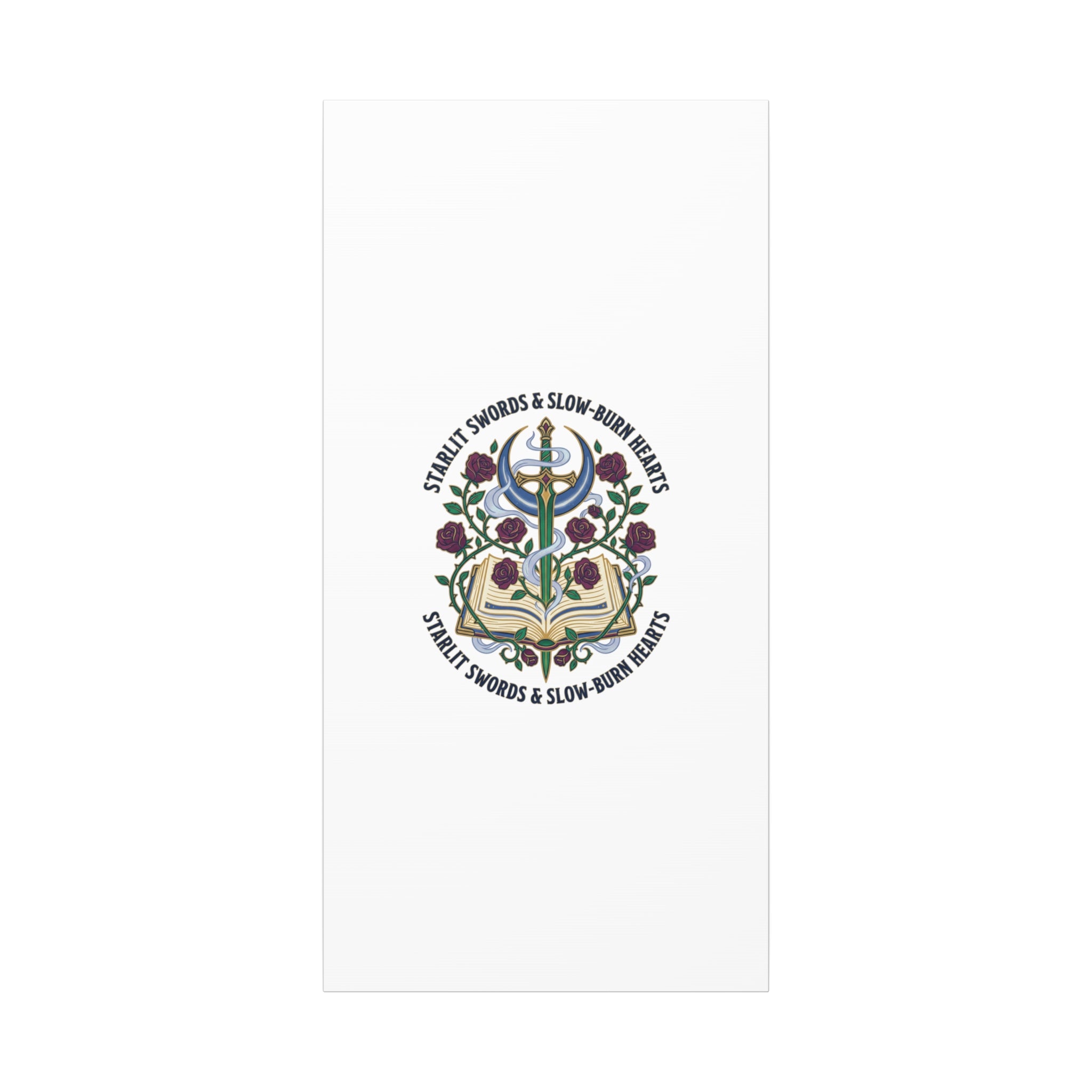 Starlit Swords & Slow‑Burn Hearts Canvas | Romantasy, Book Lover Art