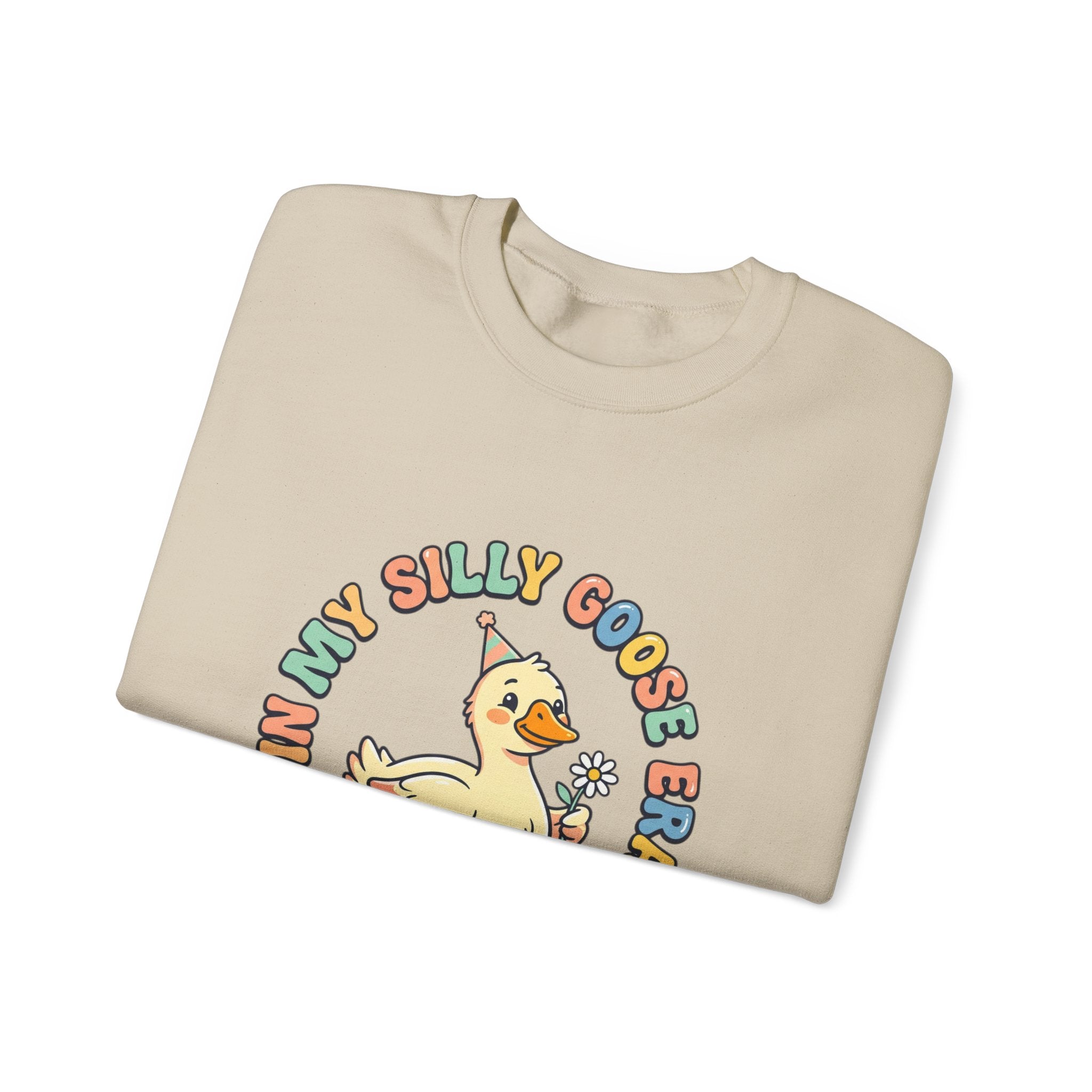 silly goose, vintage duckling crewneck Sweatshirt | wholesome meme, cute animal pun