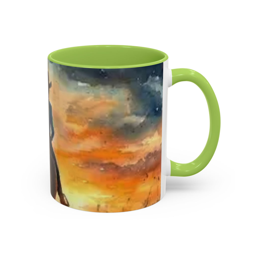 Cowgirl Sunset Coffee Mug — Horseback Rider Accent Mug (11/15 oz)