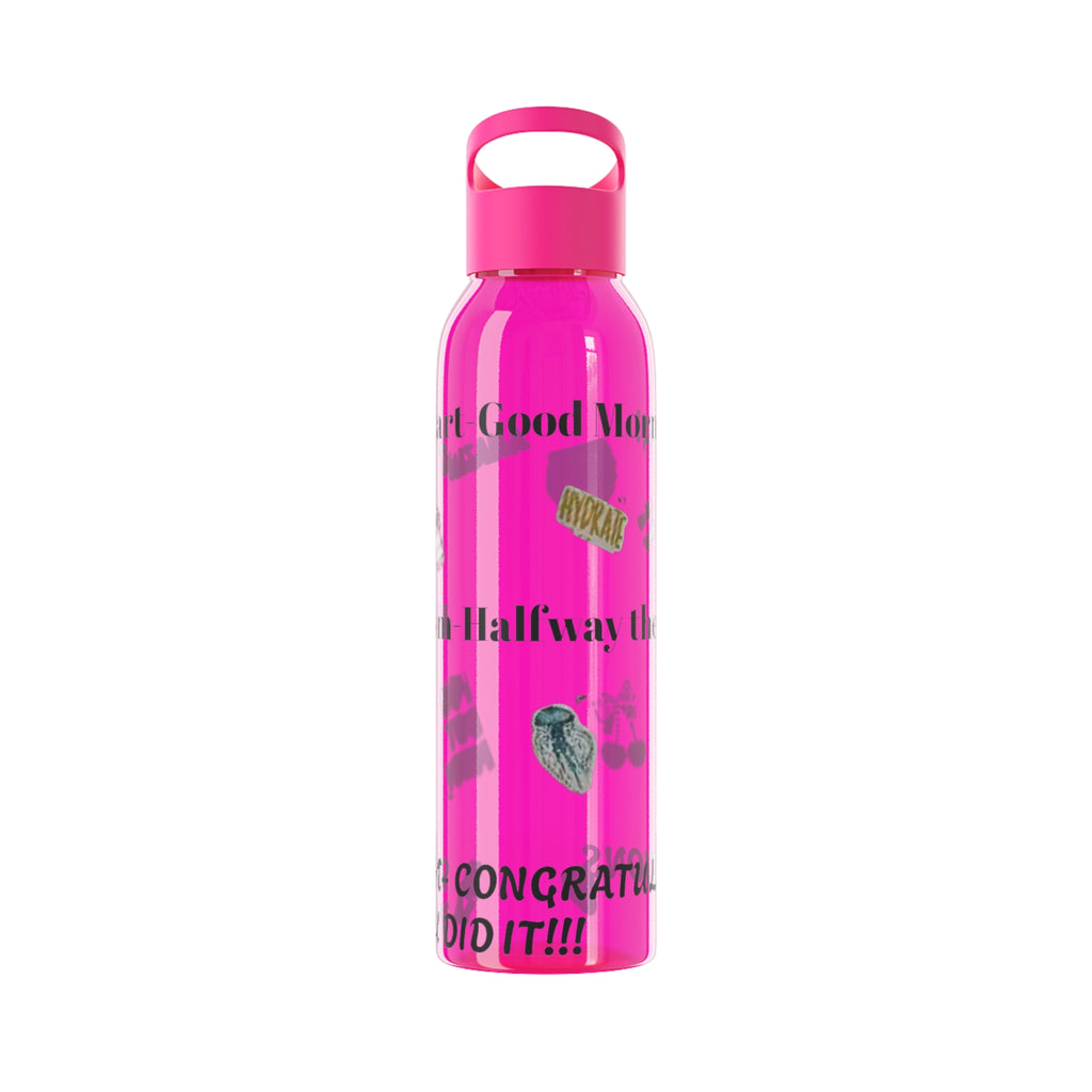 Motivational Sky Water Bottle — 'You Can Do This' Progress Time-Marker Bottle 21.9 oz