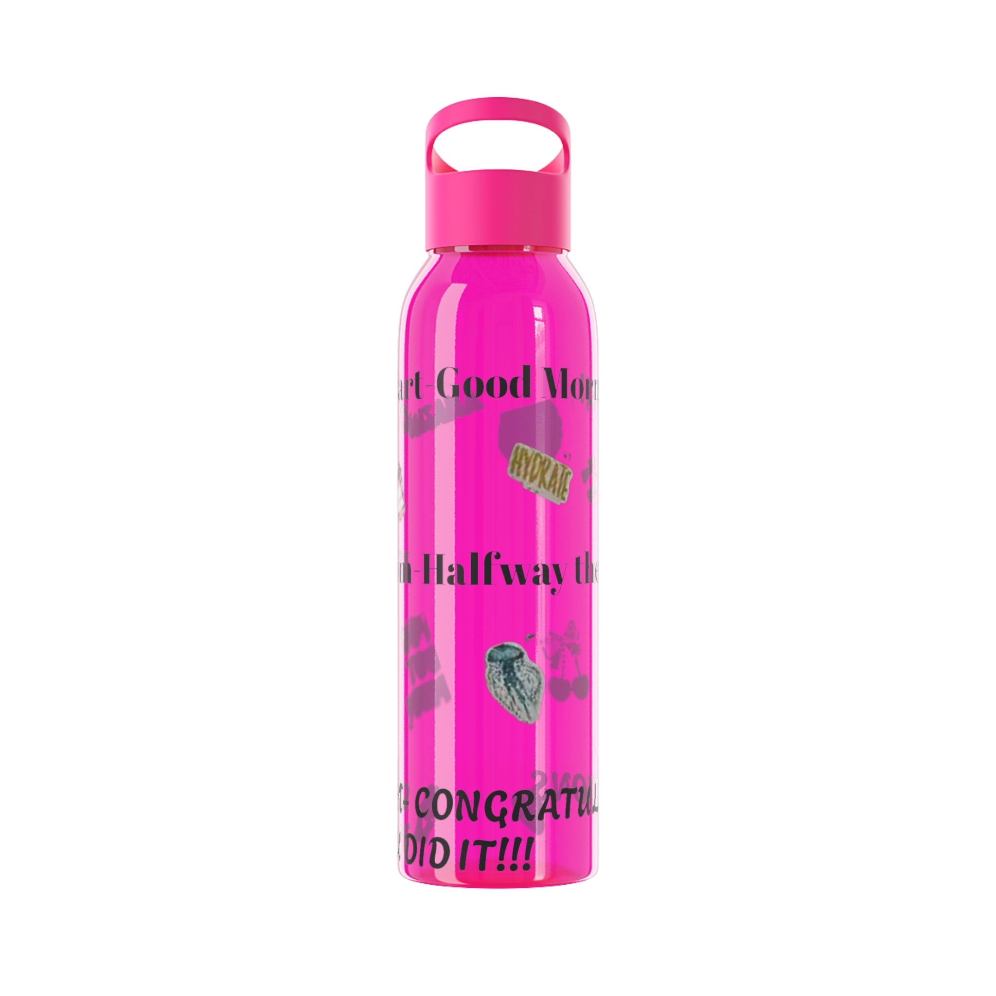 Motivational Sky Water Bottle — 'You Can Do This' Progress Time-Marker Bottle 21.9 oz