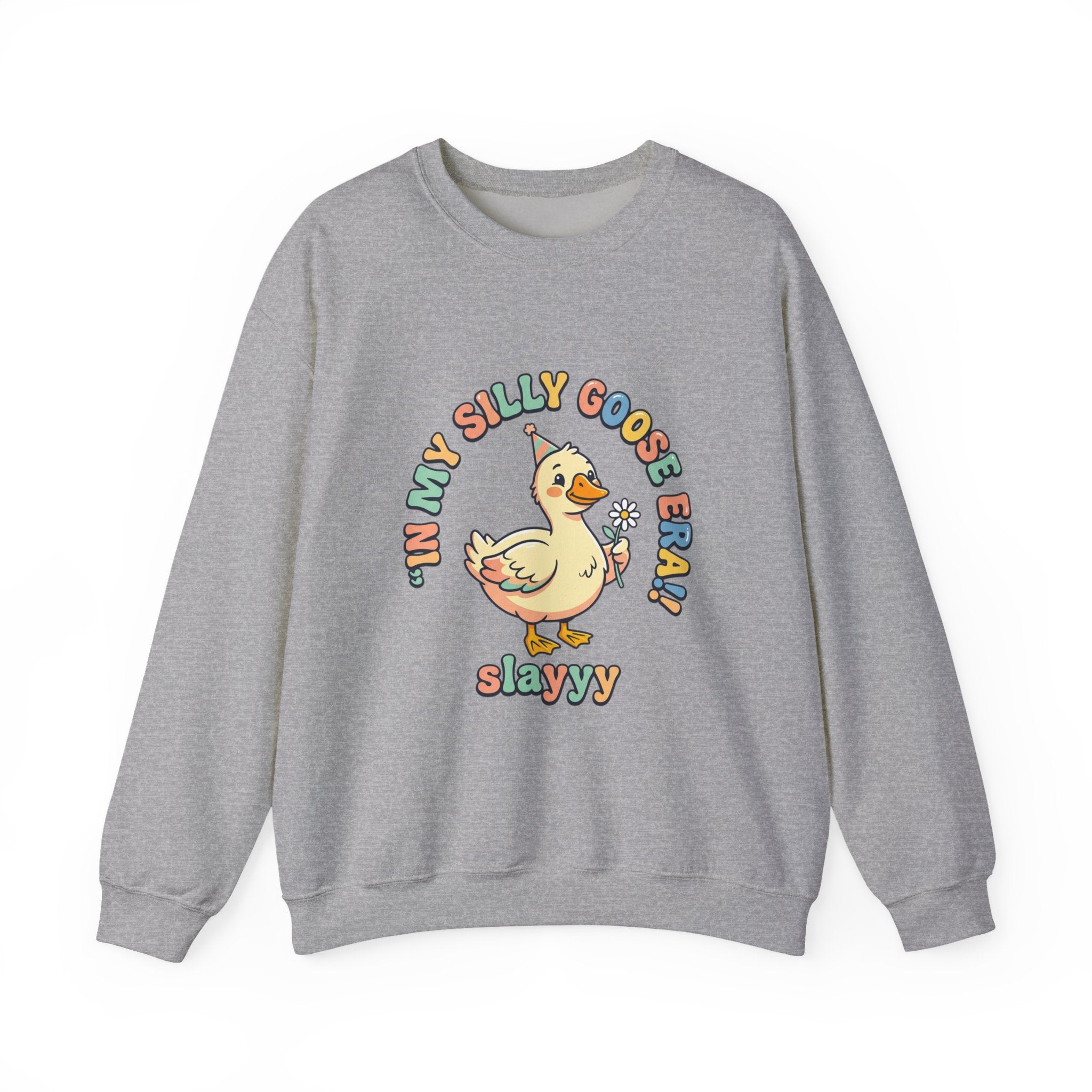 silly goose, vintage duckling crewneck Sweatshirt | wholesome meme, cute animal pun