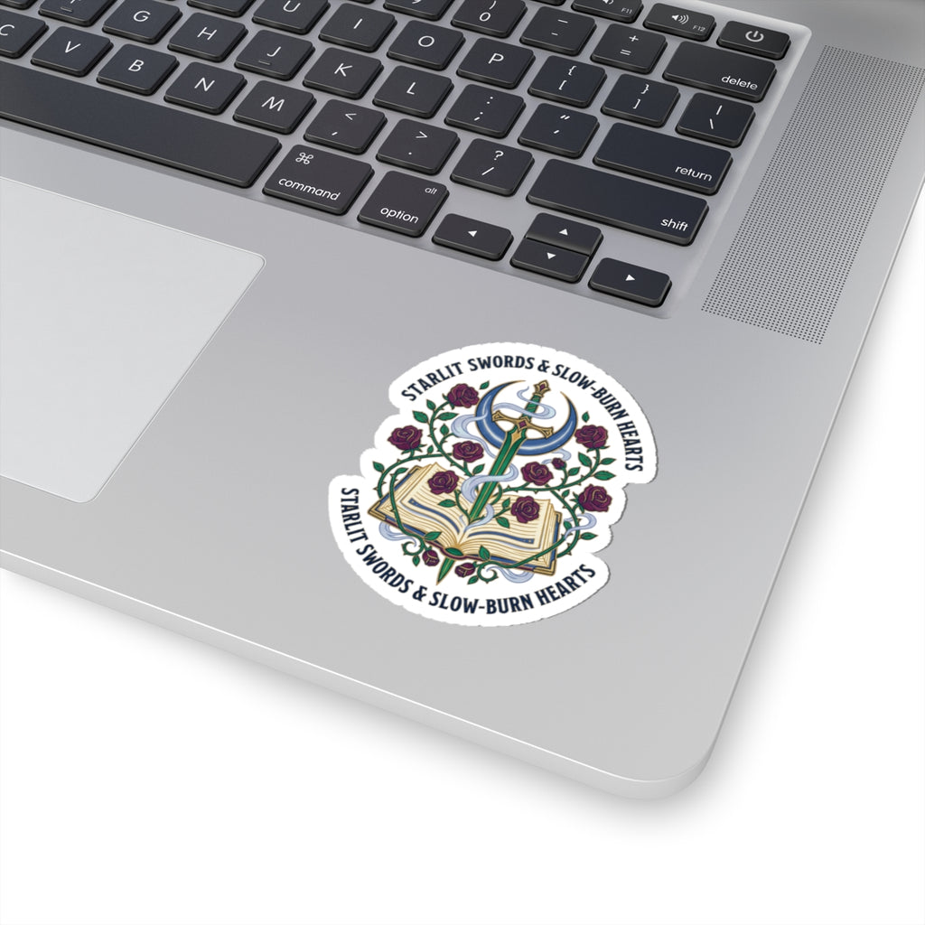 Starlit Swords & Slow‑Burn Hearts Kiss-Cut Stickers | Romantasy, Book Lover