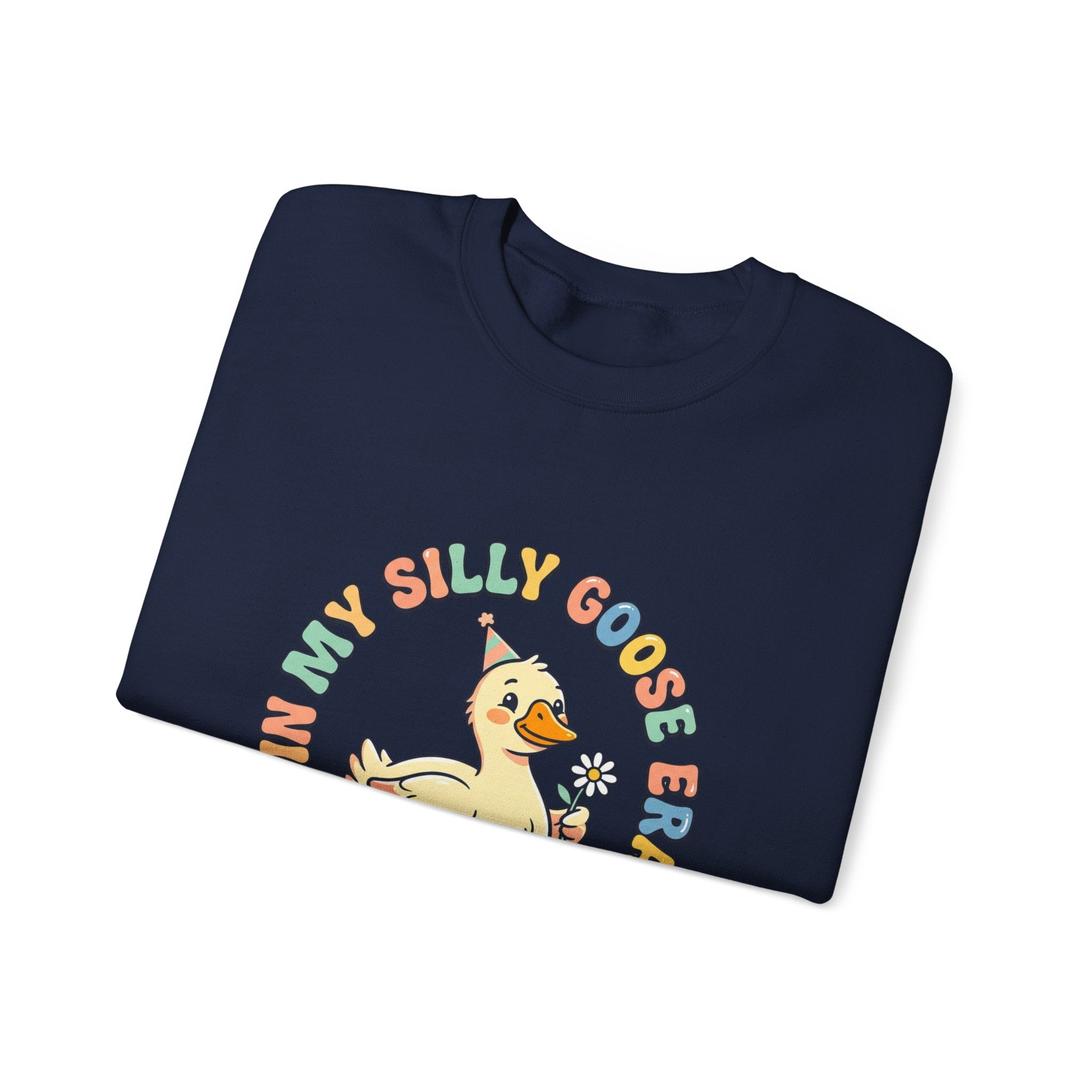 silly goose, vintage duckling crewneck Sweatshirt | wholesome meme, cute animal pun