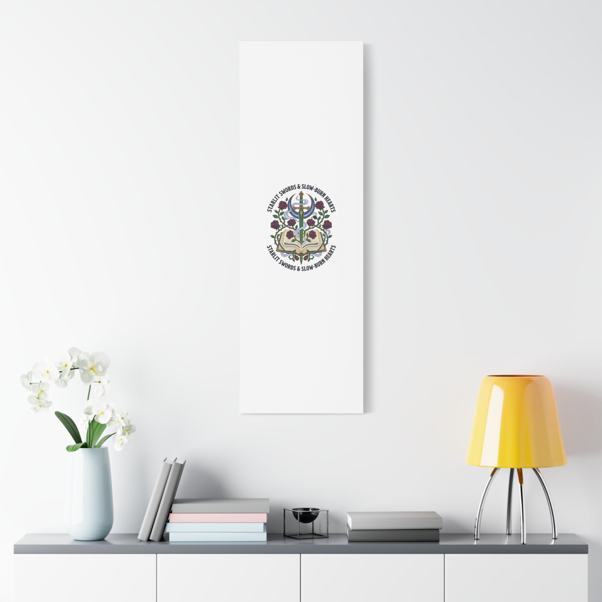 Starlit Swords & Slow‑Burn Hearts Canvas | Romantasy, Book Lover Art