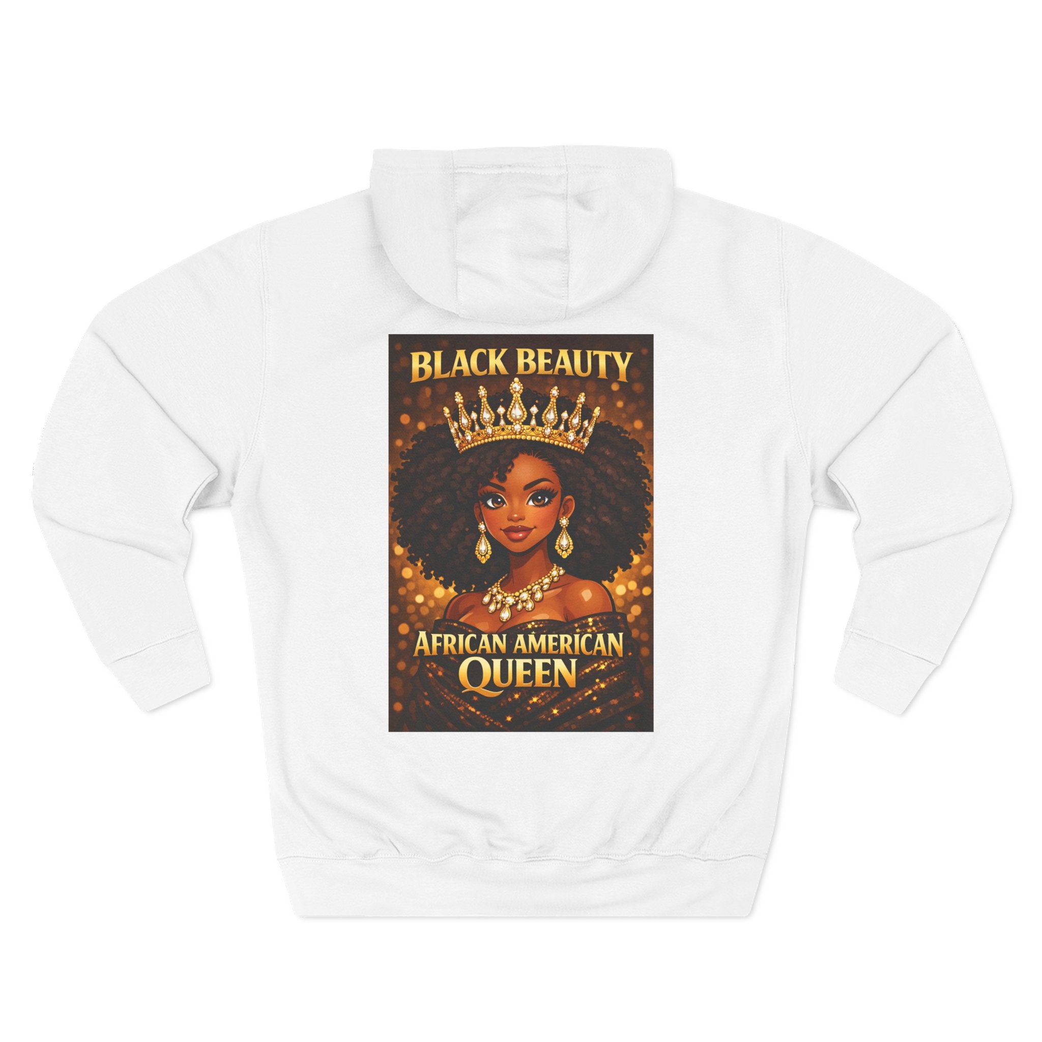 African Queen Hoodie — "Black Beauty, African Queen" Fleece Pullover