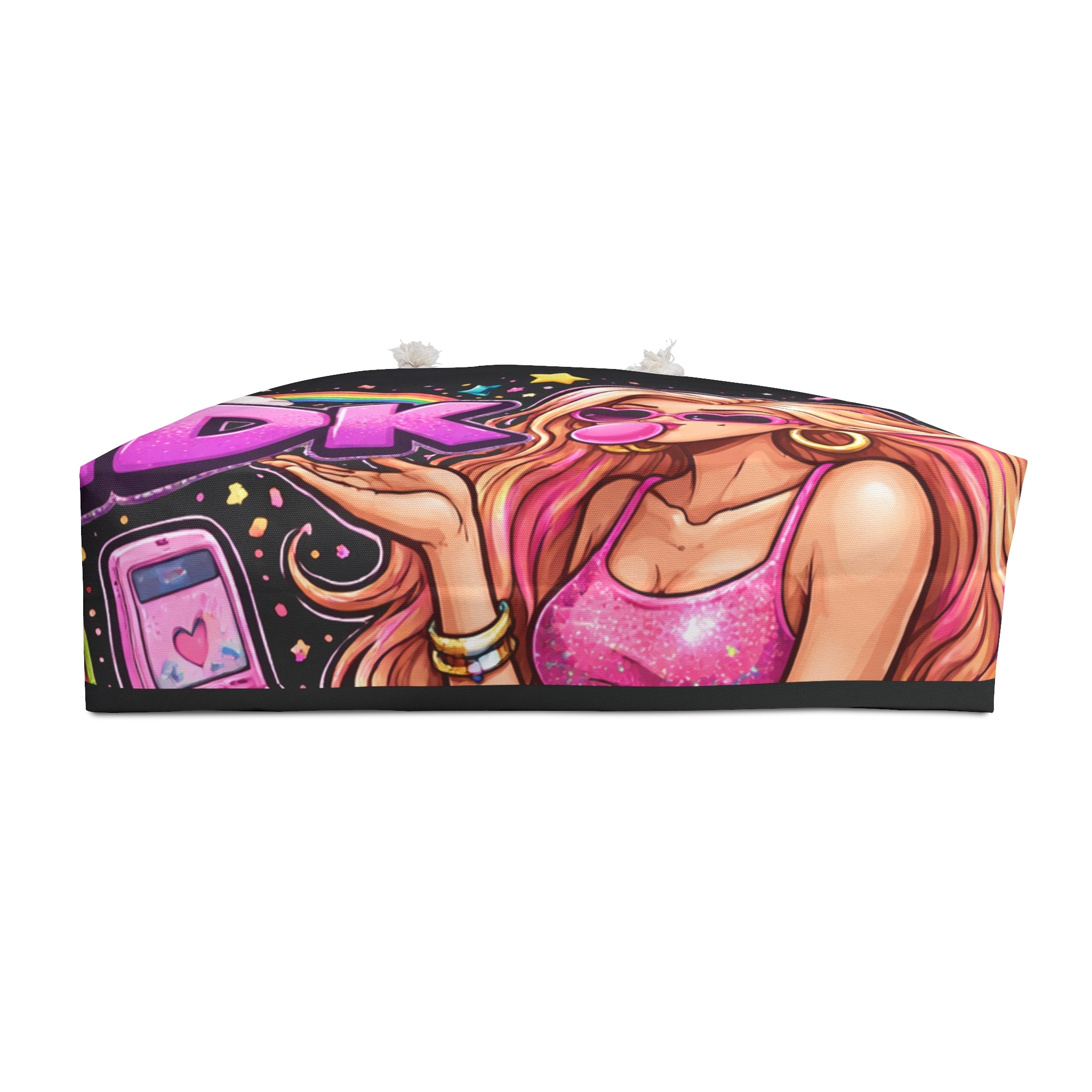Weekender Bag — 'IDC Whateverrr' Colorful Pop Art Travel Tote