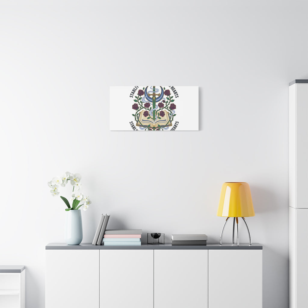 Starlit Swords & Slow‑Burn Hearts Canvas | Romantasy, Book Lover Art