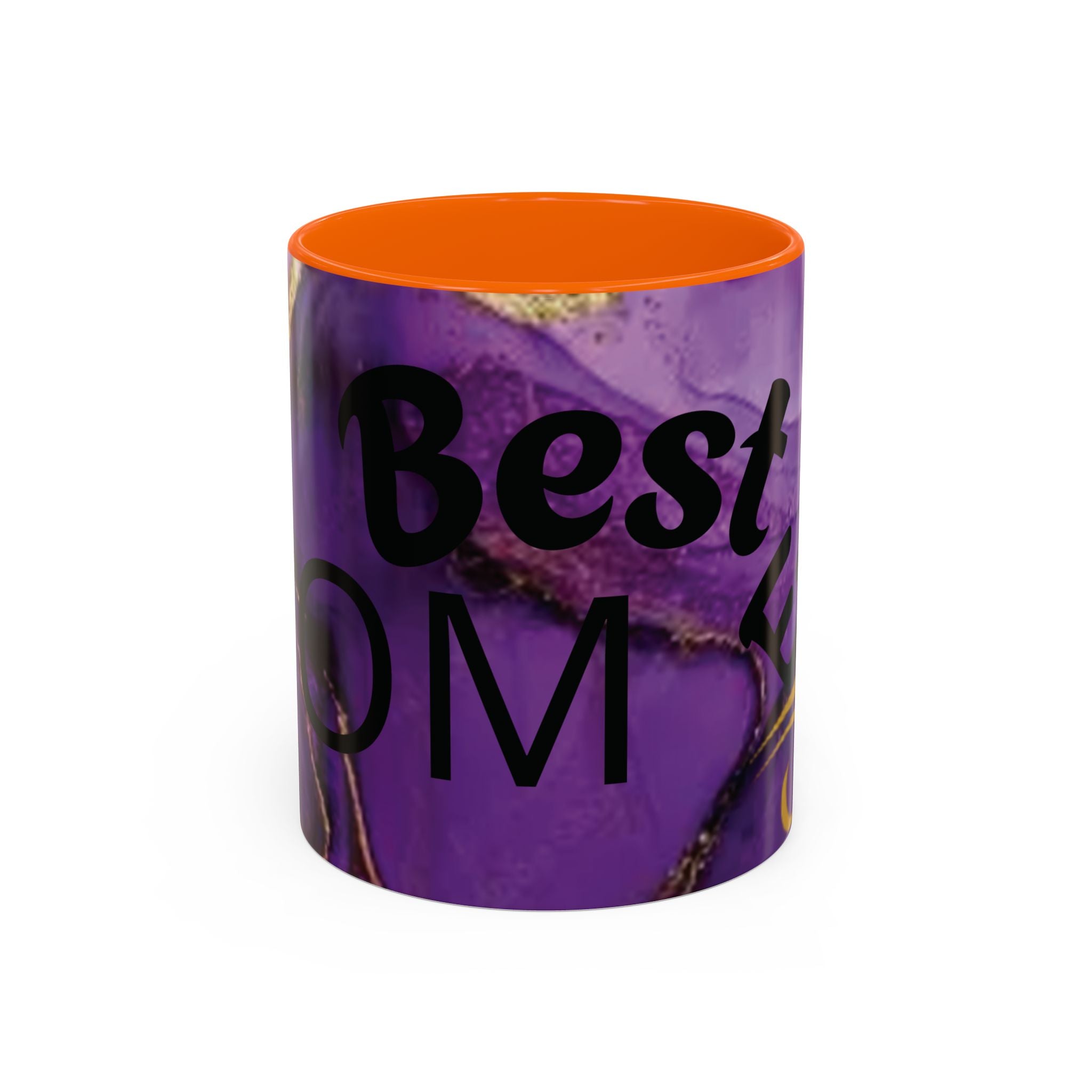 Best Mom Ever Accent Coffee Mug — Purple Floral Mother’s Day Gift (11/15oz)