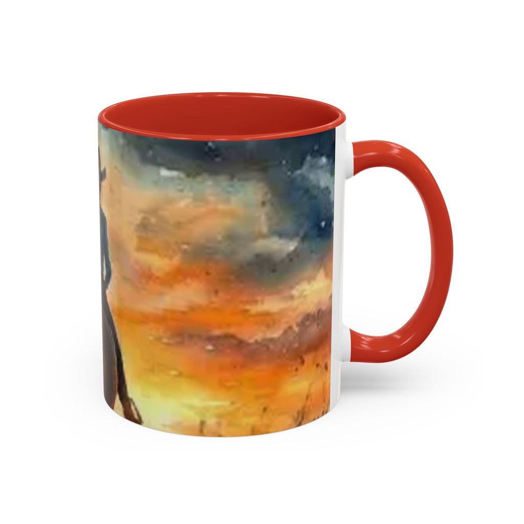 Cowgirl Sunset Coffee Mug — Horseback Rider Accent Mug (11/15 oz)