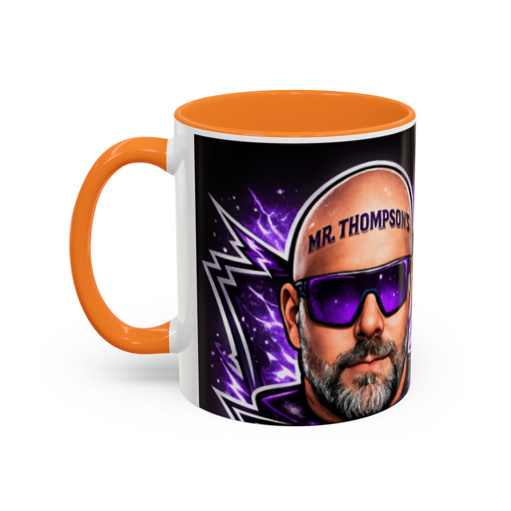 Bald Headed Gamer Purple Lightning Coffee Mug (11oz/15oz)