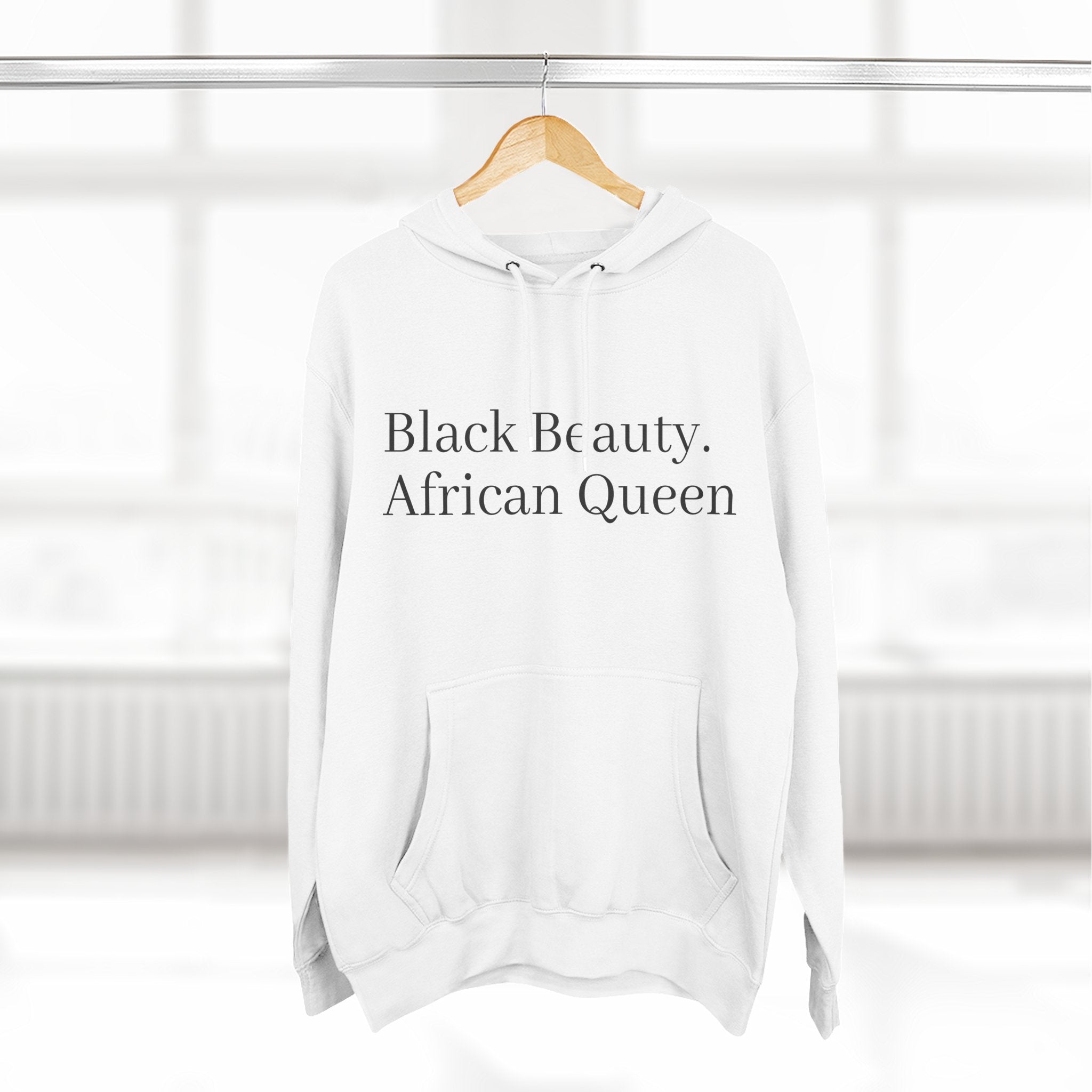African Queen Hoodie — "Black Beauty, African Queen" Fleece Pullover