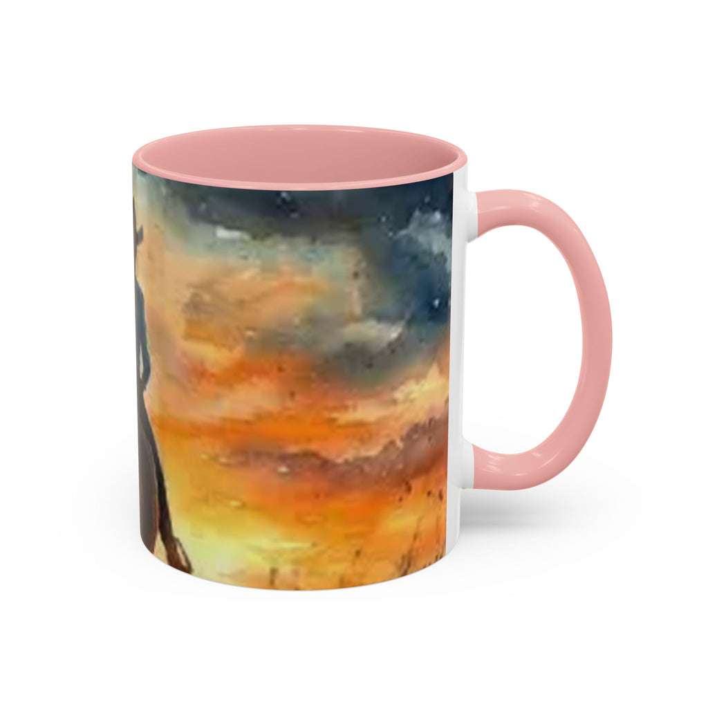 Cowgirl Sunset Coffee Mug — Horseback Rider Accent Mug (11/15 oz)