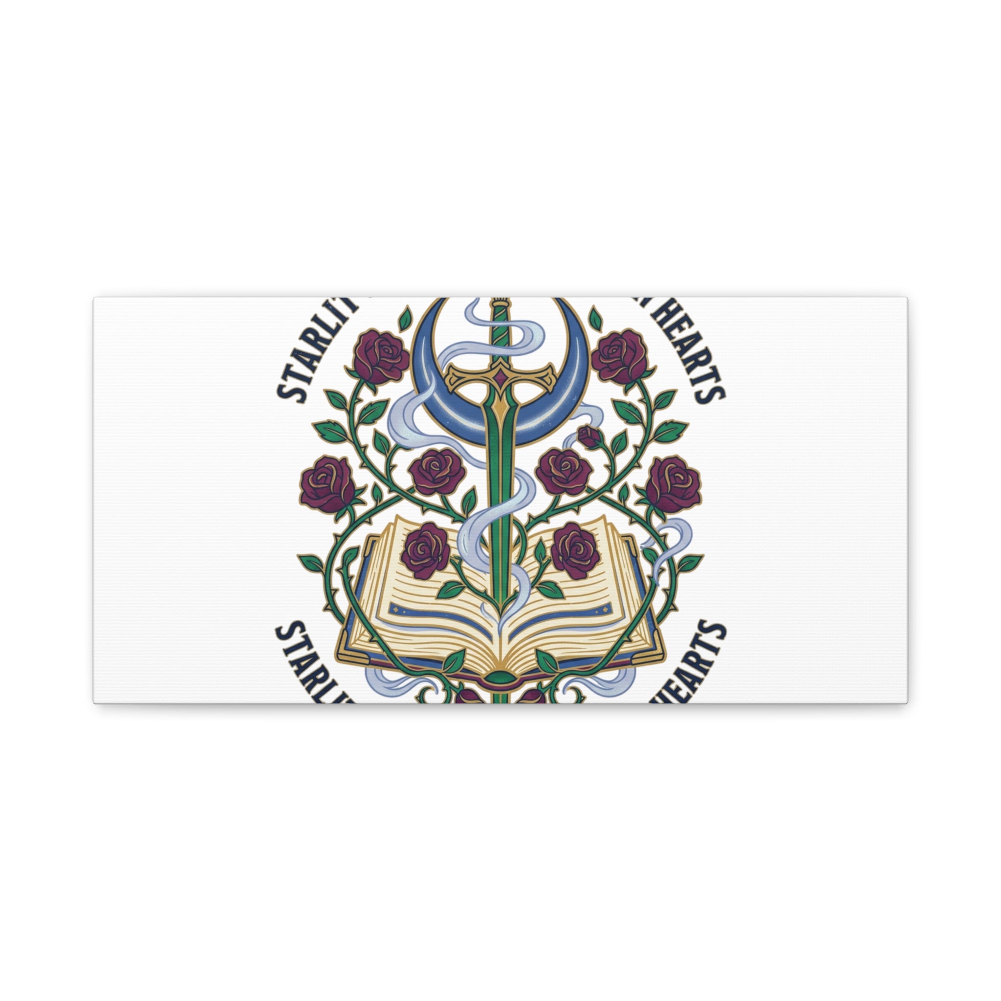 Starlit Swords & Slow‑Burn Hearts Canvas | Romantasy, Book Lover Art