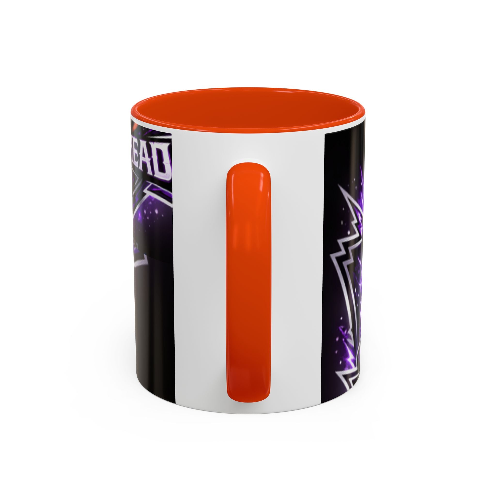 Bald Headed Gamer Purple Lightning Coffee Mug (11oz/15oz)