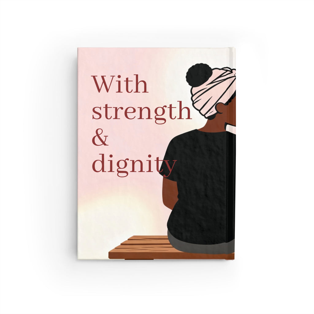 Journal — "She Is Clothed" Inspirational Ruled Notebook (With Strength & Dignity)