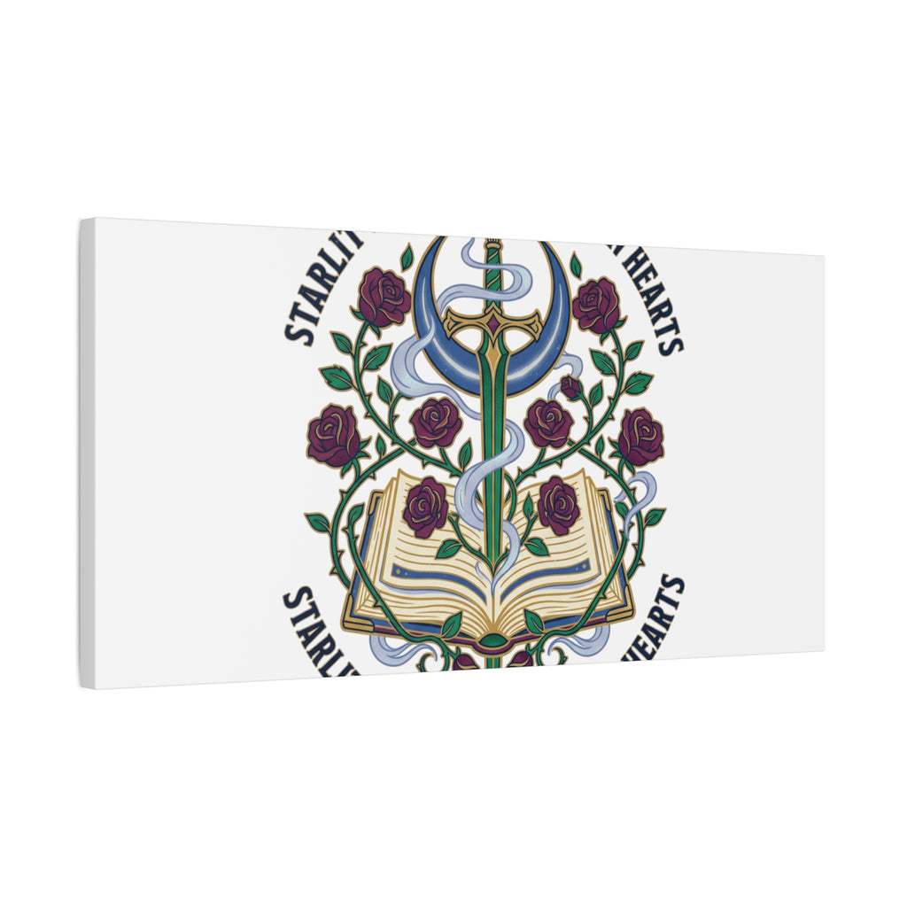 Starlit Swords & Slow‑Burn Hearts Canvas | Romantasy, Book Lover Art
