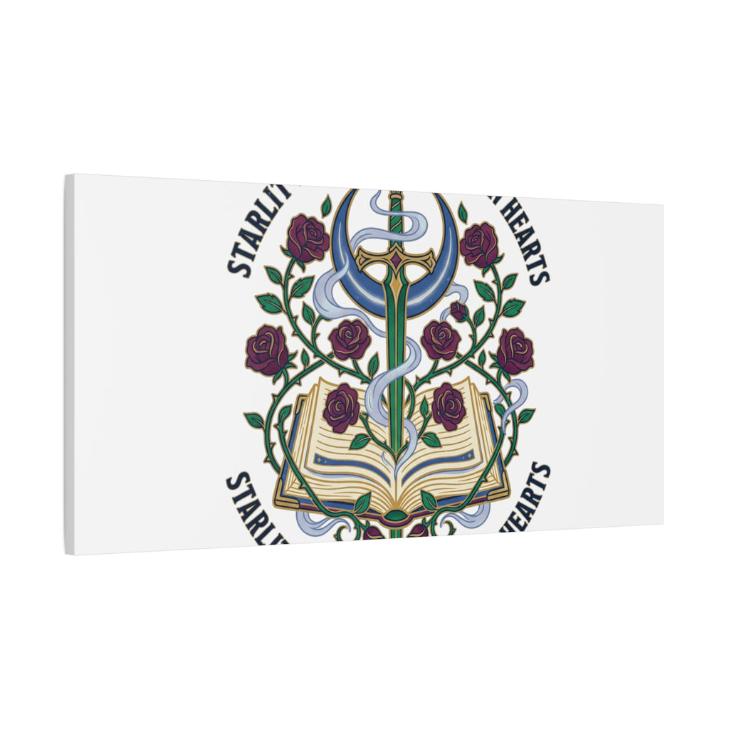 Starlit Swords & Slow‑Burn Hearts Canvas | Romantasy, Book Lover Art