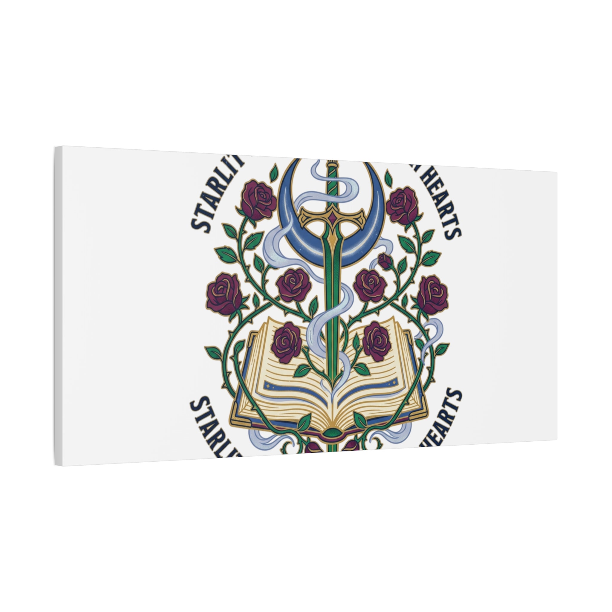Starlit Swords & Slow‑Burn Hearts Canvas | Romantasy, Book Lover Art